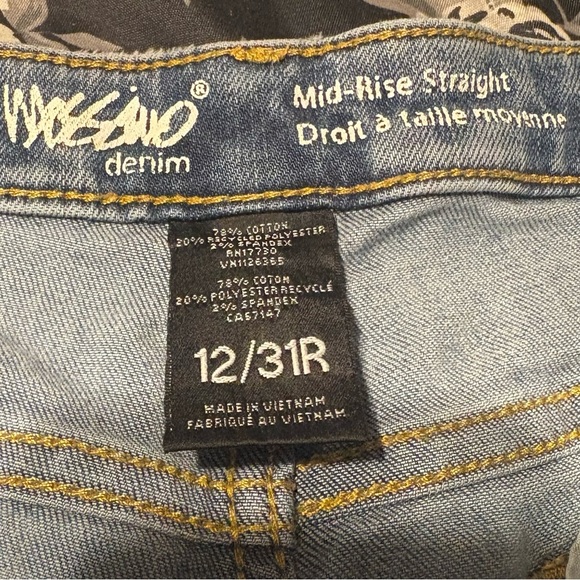 Mossimo Denim Women's Blue Jeans Mid Rise SZ 12 - Picture 4 of 6